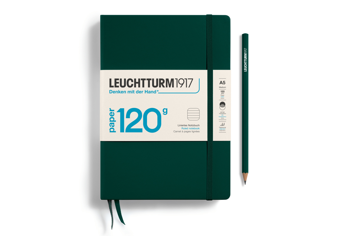 LEUCHTTURM1917 120g Edition Notebook Ruled A5 Forest Green